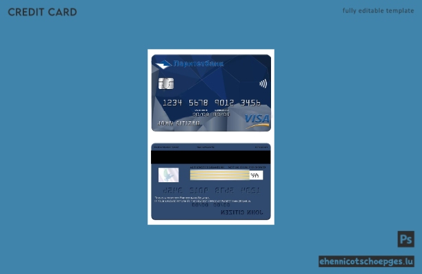 Beispielvorschau der Visa-Karte der Belarus Paritet Bank